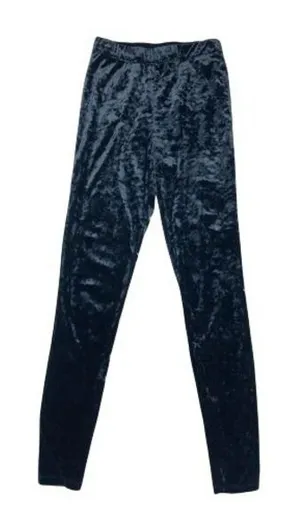 Kendall‎ & Kylie Black Crushed Velvet Ankle Leggings Pants Elastic Waist Size XS thumbnail 1