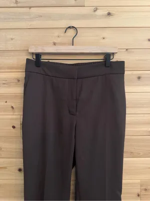Quince Size 8 Chocolate Brown Mid Rise Straight Leg Dress Pants Office Career thumbnail 2