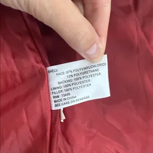 Vintage Faux Red Leather Jacket thumbnail 2