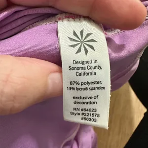 ATHLETA | Women's Lilac‎ Purple Cap Short Sleeve Athletic Fitted Workout Top, S thumbnail 5