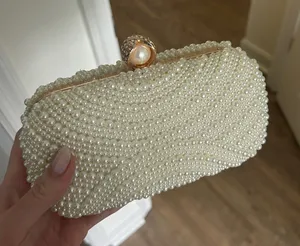 White Pearl Clutch Purse thumbnail 1