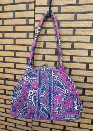 Vera Bradley purple paisley handbag thumbnail 1