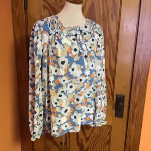 Joie Limited Edition Floral Fields Peasant Top Large NWT thumbnail 13