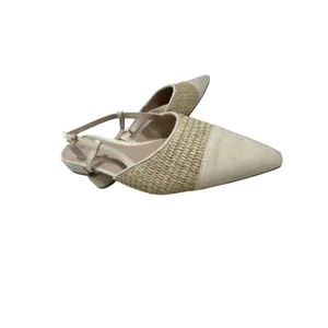 Cushionare Forgive Natural Raffia Slingback Flats -Size 9.5 thumbnail 4