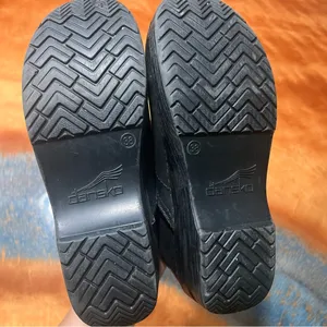 Black Leather Clogs size size 38 thumbnail 4