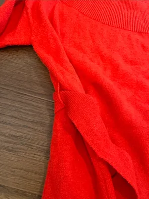 Ett:twa by Anthropologie Red Sweater in Size Small with Tie Waist - C11-266 thumbnail 4