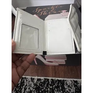 Quilted White Mini Wallet - Women Bags thumbnail 3