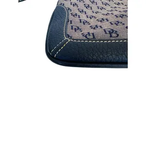Dooney &‎ Bourke Slim Zip Top Shoulder Bag Lightweight Vintage Dark Blue thumbnail 11