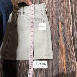 Citizens Of Humanity Boho #370 Stretch Denim Gray Mini Skirt Sz 25 Embroidered‎ thumbnail 4