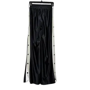Nike Glam Dunk Popper Pants Black Satin Snap Side‎ Wide Leg XS CI9972-010 thumbnail 5