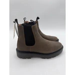 Mango Utility Brown Bovine Leather Lug Sole Everyday Ankle Chelsea Boots 7.5 thumbnail 2