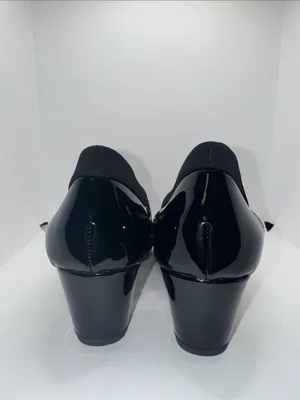 LifeStride MINA Wedge Heels Women’s 6 Vegan Patent & Matte Black thumbnail 6