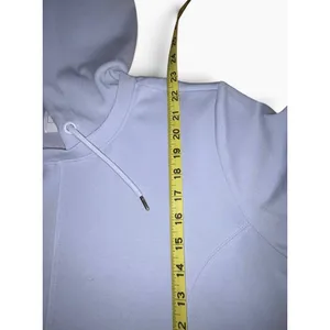 A. Putnam Women Lavender Pastel Purple Scalloped Hem Hooded Sweatshirt Size M thumbnail 6