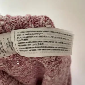 Abercrombie & Fitch Marled Pink Shaker Sweater Cotton‎ Linen Blend thumbnail 6