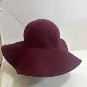 Scala Collezione Felt Floppy Wide Brim Band One Size 100% Wool Burgundy Hat thumbnail 5