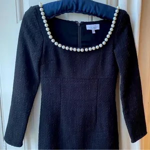 Pearl Embellished Neckline Mini Dress thumbnail 5