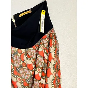 Alice+Olivia Black/Multi silk strapless mini dress, size 10 NWT $396 thumbnail 4