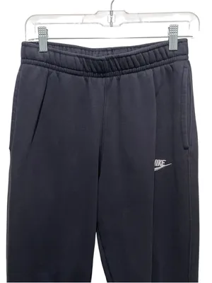 Nike Fleece Jogger Sweatpants Tapered Athletic Lounge Black Women’s Size Small thumbnail 3