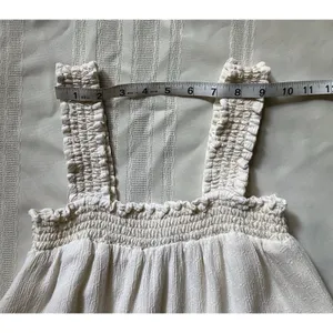 American Eagle Ivory Babydoll Dress with Smocked Bodice Size XS Lined boho style thumbnail 8