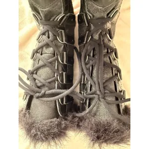 Sorel Joan of Arctic Black Glitter Faux Fur Waterproof Winter Boots Size 9 thumbnail 11