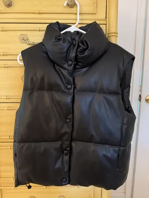ZARA Leather Vest thumbnail 1