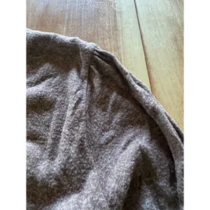 A New Day Womens Large‎ Brown Soft Knit Puff Sleeve Ribbed Cuff Top L thumbnail 5