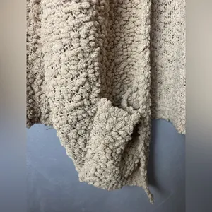 FAVLUX Bouclé Knit Cardigan Beige Fall Grandpacore oversized Cozy Layer M thumbnail 6