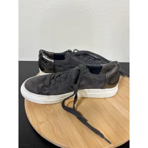 Paul Green Toby Low Top Sneakers Women's 5 Charcoal Grey Suede Metallic‎ Shoes thumbnail 9