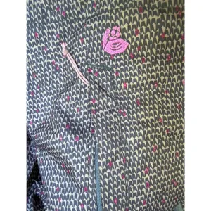 Mountain Hardwear Womens Grey Pink Geometric Print Hooded Rain Jacket Size Large thumbnail 4