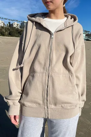 Brandy Melville Beige  Zip Up thumbnail 1