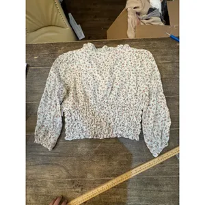 Women's 1.State Rosettes Printed Smocked Waist Top NWT size 2X Cottage Boho Core thumbnail 5