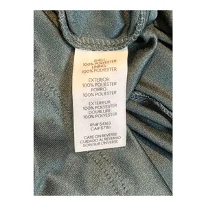 Calvin Klein Shift Dress Women 4 Green Gold Metallic Dot Long‎ Sleeve Tie Cuff thumbnail 8