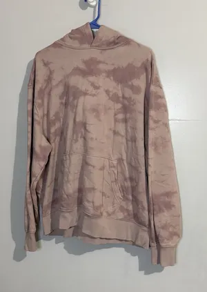Old Navy‎ Unisex Mauve Tie Dye Hoodie Sweatshirt Athleisure Size XL thumbnail 1