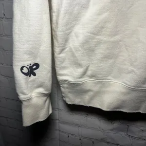 ✨Olivia Rodrigo Sour‎ Tour Cream Distressed Hoodie Fairy Art Wings Pullover Sz M thumbnail 5