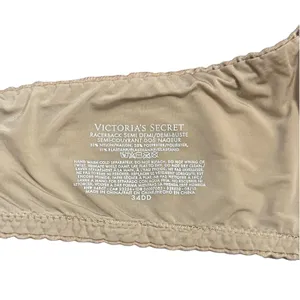 Victorias Secret Racerback Semi Demi Bra Front Closure Beige 34DD Champagne thumbnail 6