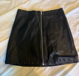 Blush leather mini skirt thumbnail 1