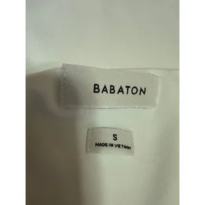 Aritzia Babaton Women's White Long Sleeve Square Neck Thong Bodysuit Top Size S thumbnail 3