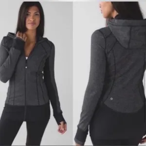 Lululemon Daily Practice Scuba weathered herringbone zip up hooded jacket 10 thumbnail 2