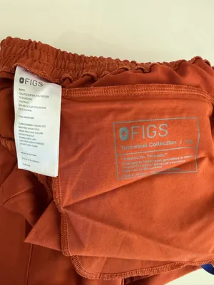FIGS Technical Collection Jogger Scrub Pants XS Burnt Orange Elastic Waist Cargo thumbnail 7