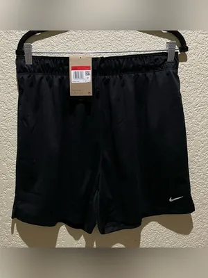 Nike Dri Fit 5” Women's Black Athletic Shorts with Swoosh Fold Over Waist Logo L thumbnail 5