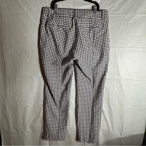 J. Crew Women’s Cameron Crop Pants Sz 6 Navy White Gingham Plaid Stretch‎ Preppy thumbnail 2