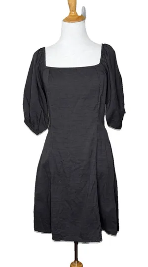 Billabong Grey Gray Paradise Mini Dress Fit Flare Flutter Women Sz Medium NWT thumbnail 1