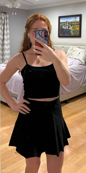 Black Skater Skirt Size XS thumbnail 1