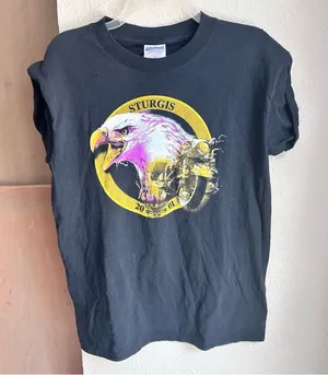 Vintage Y2K Sturgis 2001 rolled sleeve t-shirt Size Medium thumbnail 1