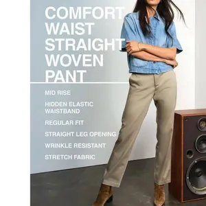 Lee Women's Straight Leg Pants Mushroom Tan Green 8‎ Medium thumbnail 8
