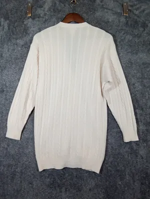 Neiman Marcus Exclusive Vintage 90scashmere Cable Knit Cardigan Preppy Sz L thumbnail 6