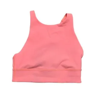 Lululemon Energy Bra High Neck Long Line Rib Med. Support, B–D CupvSunset Sz. 6 thumbnail 1
