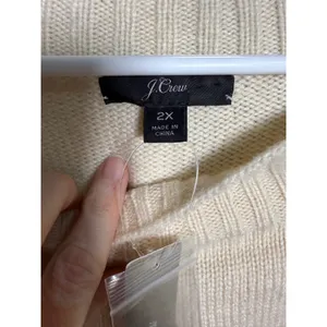 J.Crew Wool Blend Sweater NWT Size 2X Rhinestone Buttons Preppy Quiet‎ Luxury thumbnail 5