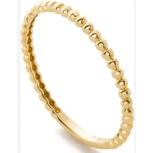 Boutique NEW Dainty 14k Gold-Plated‎ Bead Ball Ring, Jewelry, Size 7 thumbnail 4