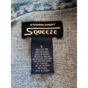 Vintage Y2K Stephen Hardy for Squeeze 100% Cotton Medium Wash Denim Jacket thumbnail 8